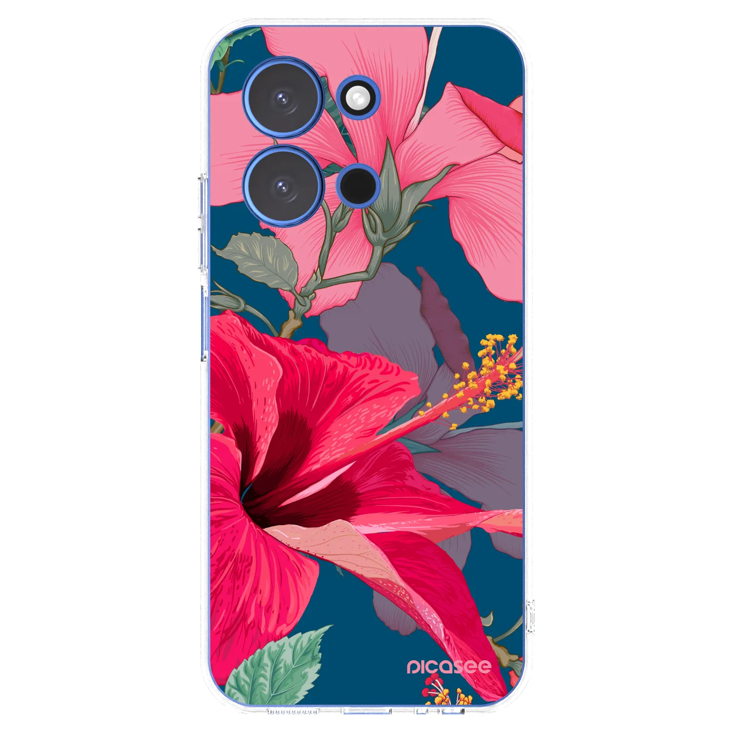 Picasee silikonowe przeźroczyste etui na Xiaomi Redmi 15C 4G - Hibiscus