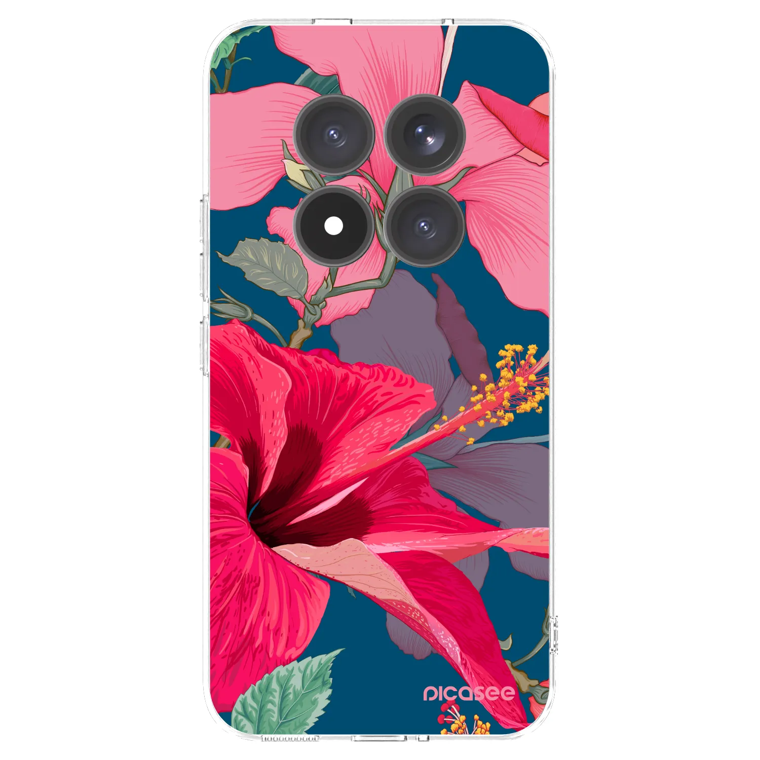 Picasee silikonowe przeźroczyste etui na Xiaomi Redmi Note 15 Pro+ - Hibiscus