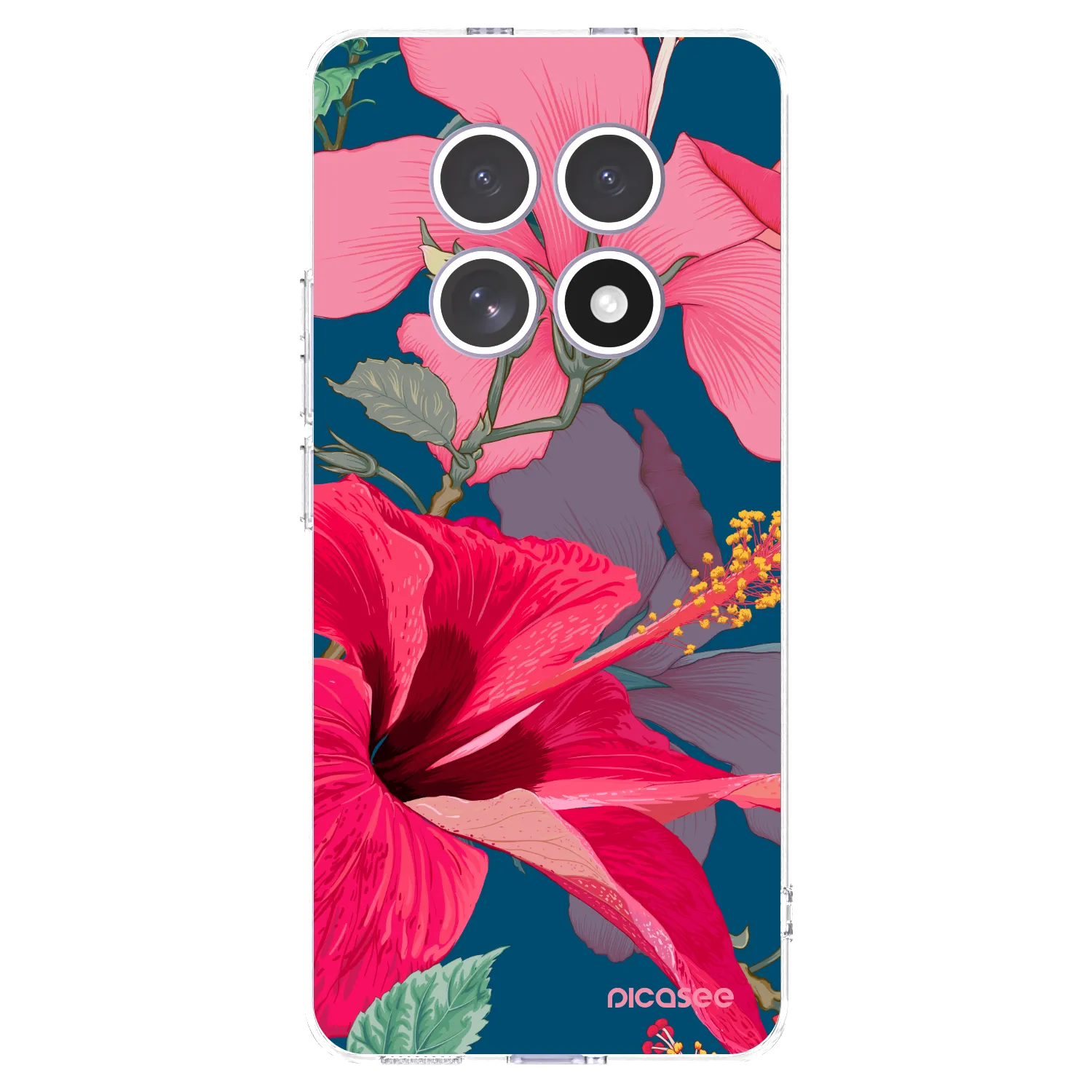 Picasee silikonowe przeźroczyste etui na Xiaomi Redmi Note 15 4G - Hibiscus