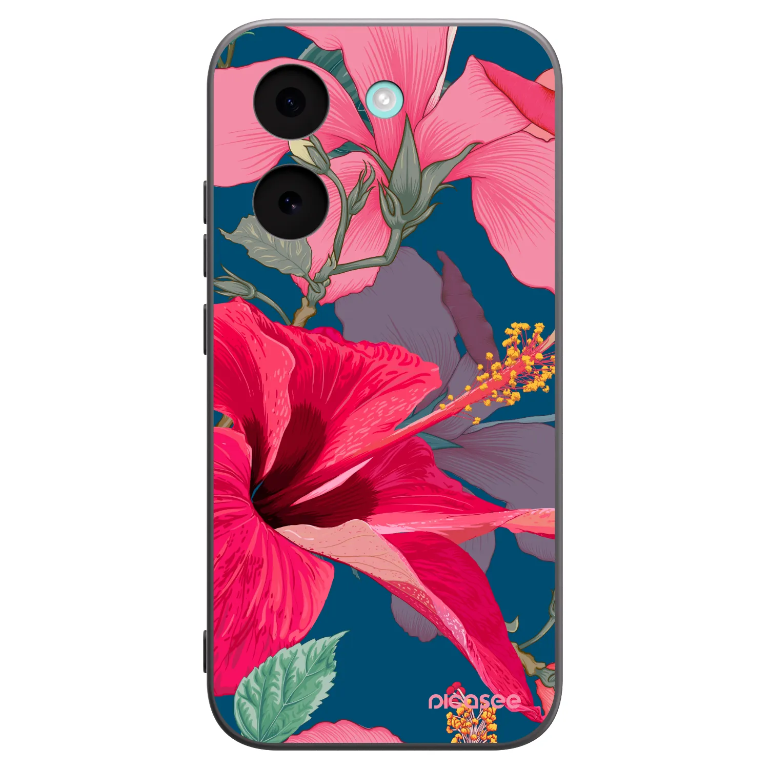 Picasee silikonowe czarne etui na Xiaomi Poco X8 Pro - Hibiscus