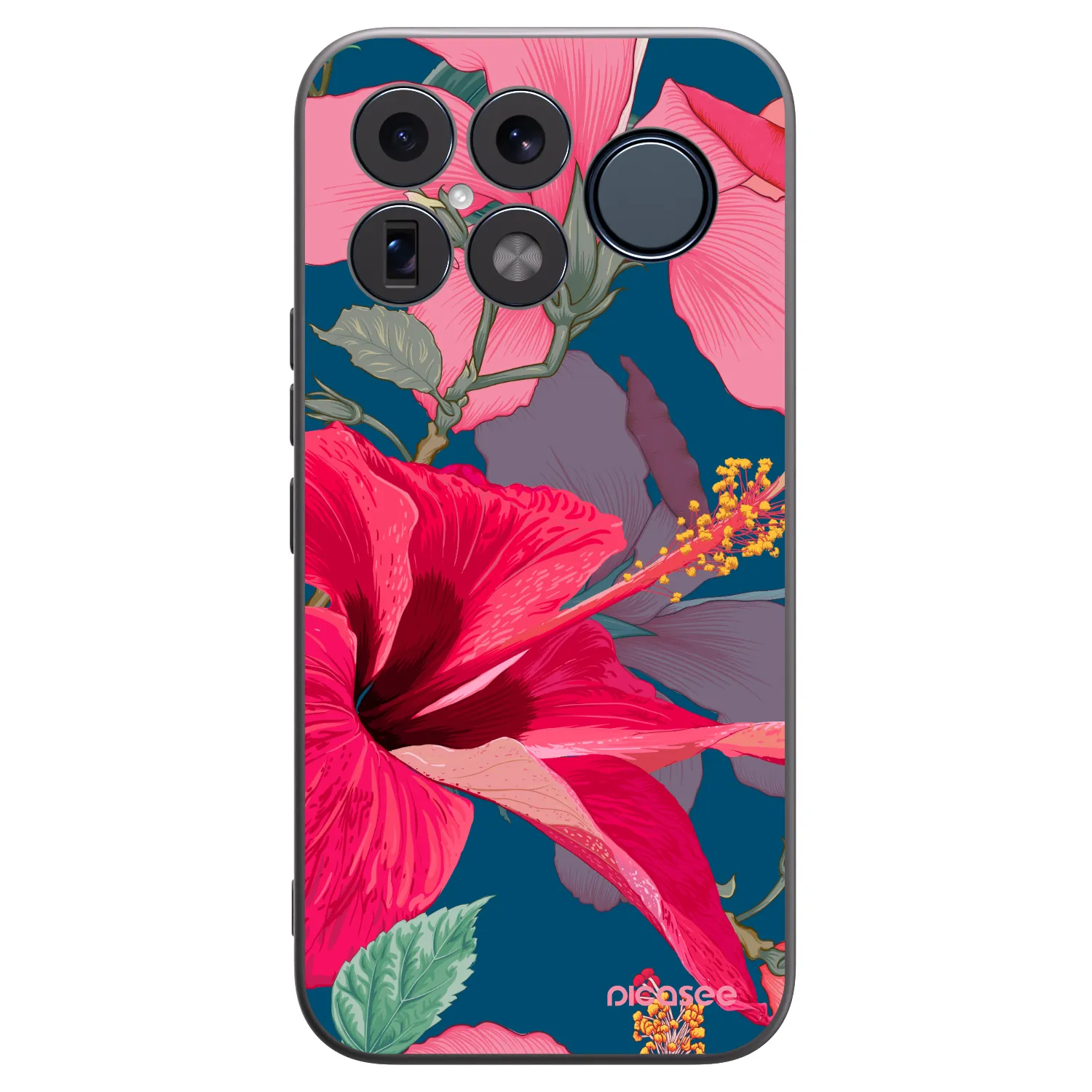 Picasee silikonowe czarne etui na Xiaomi Poco F8 Ultra - Hibiscus