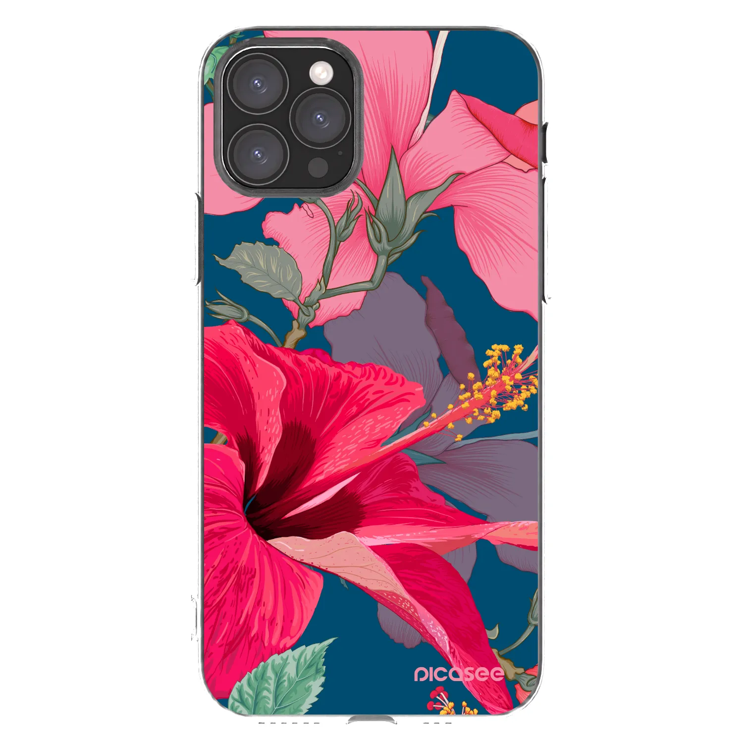 Picasee silikonowe przeźroczyste etui na Apple iPhone 11 Pro - Hibiscus