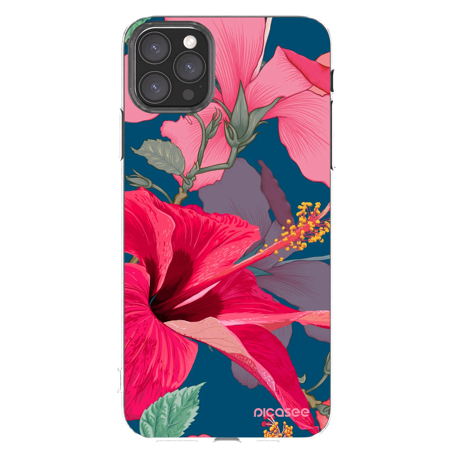 Picasee silikonowe przeźroczyste etui na Apple iPhone 11 Pro Max - Hibiscus