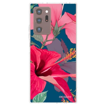 Picasee silikonowe przeźroczyste etui na Samsung Galaxy Note 20 Ultra - Hibiscus