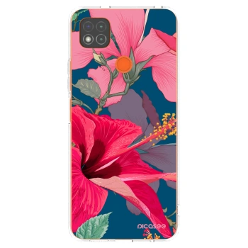 Picasee silikonowe przeźroczyste etui na Xiaomi Redmi 9C - Hibiscus