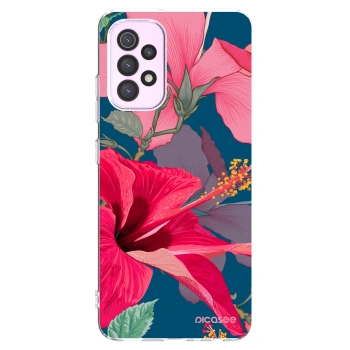 Picasee silikonowe przeźroczyste etui na Samsung Galaxy A32 5G A326B - Hibiscus