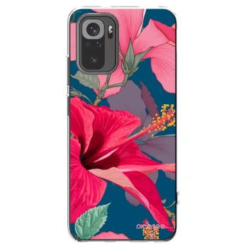 Picasee silikonowe przeźroczyste etui na Xiaomi Redmi Note 10S - Hibiscus
