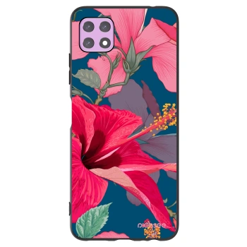 Picasee silikonowe czarne etui na Samsung Galaxy A22 A226B 5G - Hibiscus