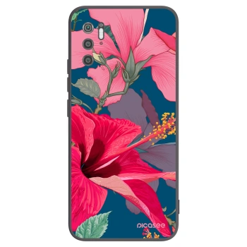 Picasee silikonowe czarne etui na Xiaomi Poco M3 Pro 5G - Hibiscus