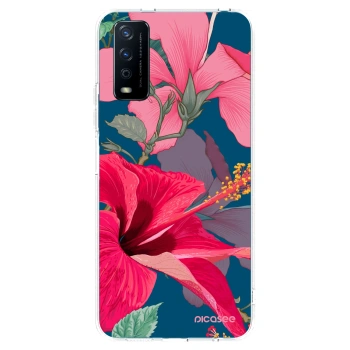 Picasee silikonowe przeźroczyste etui na Vivo Y11s - Hibiscus