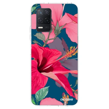 Picasee silikonowe przeźroczyste etui na Realme 8 5G - Hibiscus