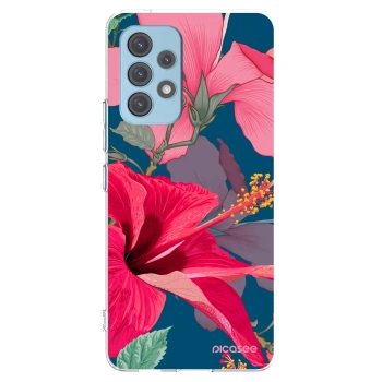Picasee silikonowe przeźroczyste etui na Samsung Galaxy A53 5G A536 - Hibiscus