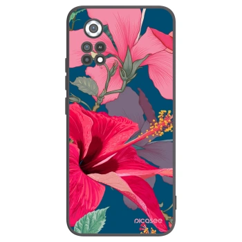 Picasee silikonowe czarne etui na Xiaomi Poco X4 Pro 5G - Hibiscus