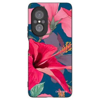 Picasee silikonowe czarne etui na Huawei Nova 9 SE - Hibiscus