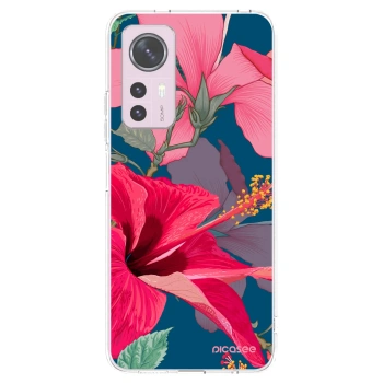 Picasee silikonowe przeźroczyste etui na Xiaomi 12 - Hibiscus