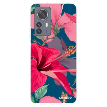 Picasee silikonowe przeźroczyste etui na Xiaomi 12 Pro - Hibiscus