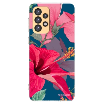 Picasee silikonowe przeźroczyste etui na Samsung Galaxy A33 5G A336 - Hibiscus