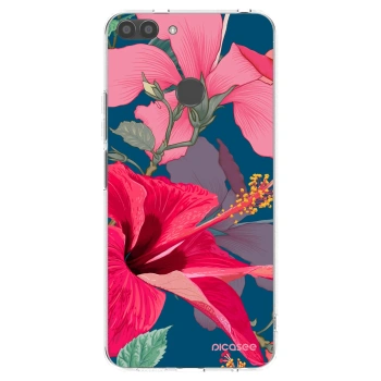 Picasee silikonowe przeźroczyste etui na Huawei P Smart - Hibiscus
