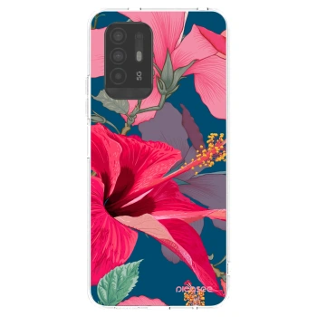 Picasee silikonowe przeźroczyste etui na OPPO A94 5G - Hibiscus