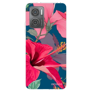 Picasee silikonowe przeźroczyste etui na Xiaomi Redmi 10 5G - Hibiscus