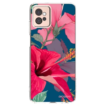 Picasee silikonowe przeźroczyste etui na Motorola Moto G32 - Hibiscus