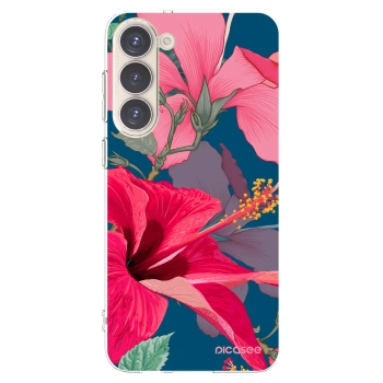 Picasee silikonowe przeźroczyste etui na Samsung Galaxy S23+ 5G - Hibiscus
