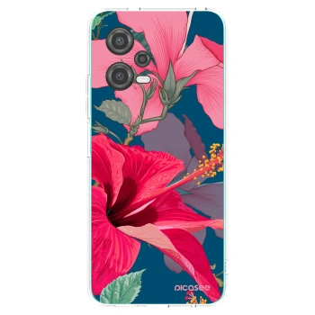 Picasee silikonowe przeźroczyste etui na Xiaomi Poco X5 - Hibiscus