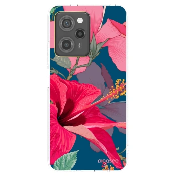 Picasee silikonowe czarne etui na Xiaomi Poco X5 Pro - Hibiscus
