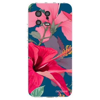 Picasee silikonowe przeźroczyste etui na Xiaomi 13 - Hibiscus