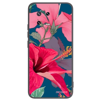 Picasee silikonowe czarne etui na Xiaomi 13 Pro - Hibiscus