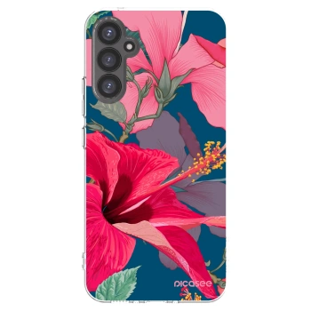 Picasee silikonowe przeźroczyste etui na Samsung Galaxy A34 5G A346B - Hibiscus