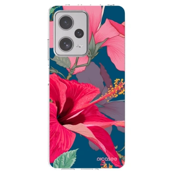 Picasee silikonowe przeźroczyste etui na Xiaomi Redmi Note 12 Pro+ 5G - Hibiscus