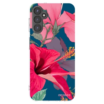 Picasee silikonowe przeźroczyste etui na Samsung Galaxy A14 5G A146P - Hibiscus