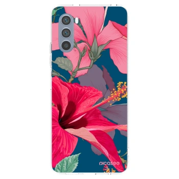 Picasee silikonowe przeźroczyste etui na Motorola Moto G62 - Hibiscus