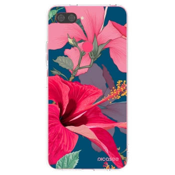 Picasee silikonowe przeźroczyste etui na Xiaomi Mi 8 Lite - Hibiscus