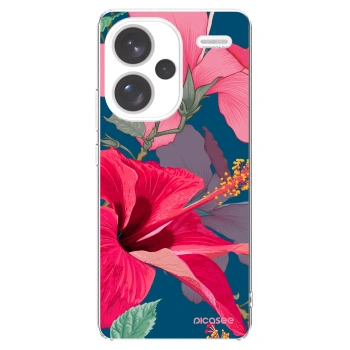 Picasee silikonowe przeźroczyste etui na Xiaomi Redmi Note 13 Pro+ 5G - Hibiscus