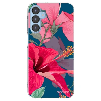 Picasee silikonowe przeźroczyste etui na Samsung Galaxy A15 A156B 5G - Hibiscus