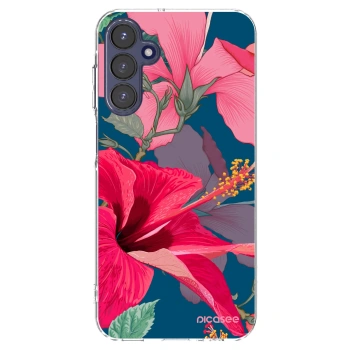 Picasee silikonowe przeźroczyste etui na Samsung Galaxy A15 A155F 4G - Hibiscus