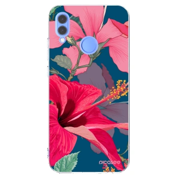 Picasee silikonowe przeźroczyste etui na Honor 10 Lite - Hibiscus