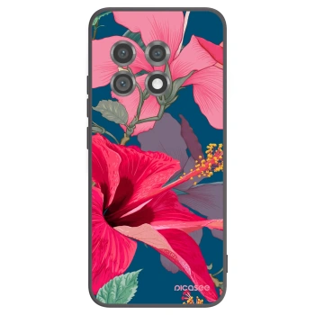 Picasee silikonowe czarne etui na OnePlus 11 5G - Hibiscus