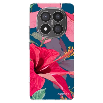 Picasee silikonowe przeźroczyste etui na Xiaomi Redmi Note 14 Pro+ 5G - Hibiscus