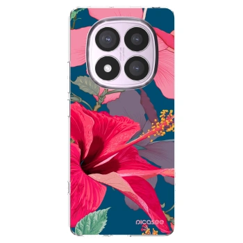 Picasee silikonowe przeźroczyste etui na Xiaomi Redmi Note 14 Pro 5G - Hibiscus
