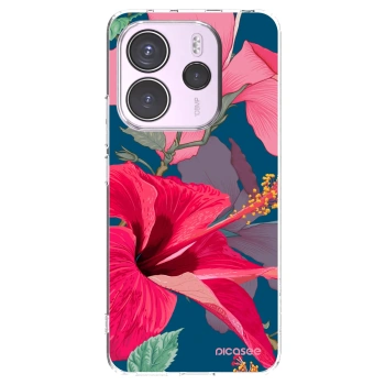 Picasee silikonowe przeźroczyste etui na Xiaomi Redmi Note 14 4G - Hibiscus