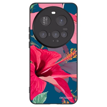 Picasee silikonowe czarne etui na Xiaomi 15 Ultra - Hibiscus