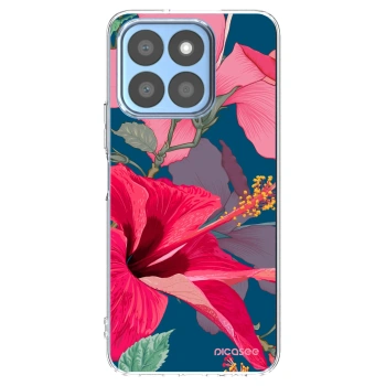Picasee silikonowe przeźroczyste etui na Honor X8c - Hibiscus