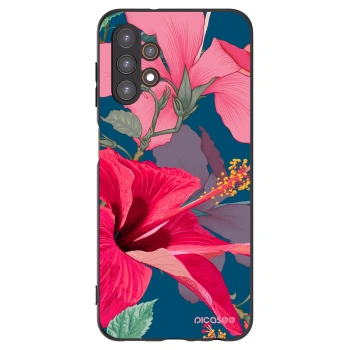 Picasee silikonowe czarne etui na Samsung Galaxy A13 5G - Hibiscus