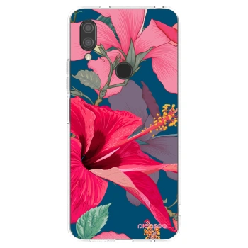 Picasee silikonowe przeźroczyste etui na Xiaomi Redmi 7 - Hibiscus