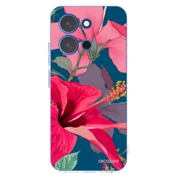 Picasee silikonowe przeźroczyste etui na Xiaomi Redmi 15C 4G - Hibiscus