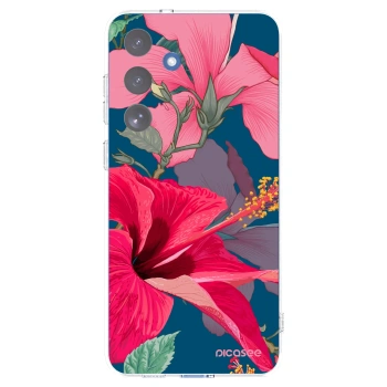 Picasee silikonowe przeźroczyste etui na Samsung Galaxy S25 FE 5G - Hibiscus