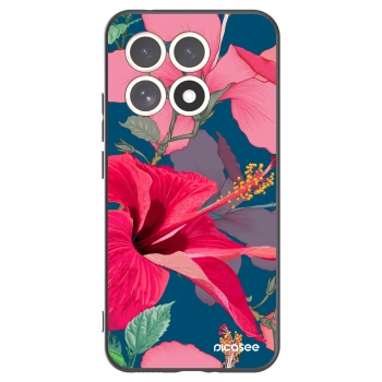Picasee silikonowe czarne etui na Xiaomi 15T - Hibiscus